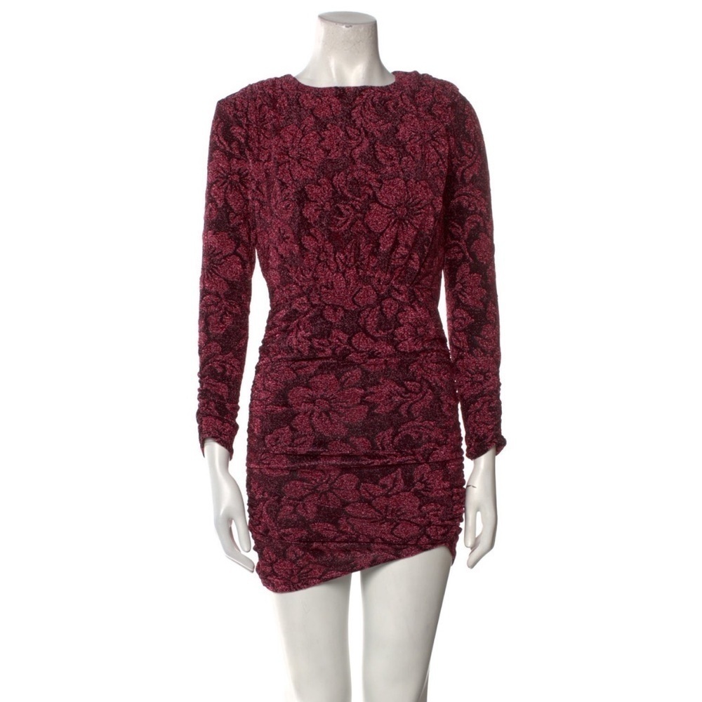NWT FOR LOVE & LEMONS LONG SLEEVE PINK MINI DRESS WITH OPEN BACK DETAIL